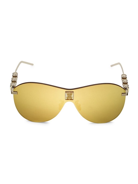 Givenchy Accessories - Givenchy 4G Gold Mirrored Shield Sunglasses Rimless Mask Italy